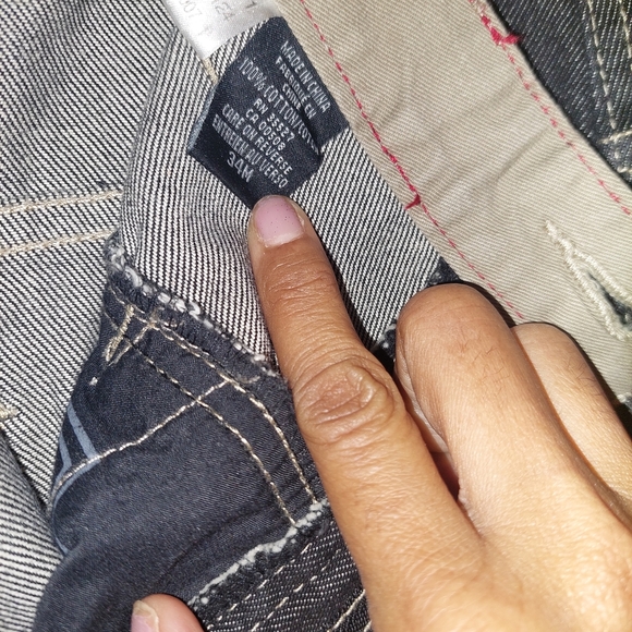 Marithe Francois Girbaud Dark Blue Men Jeans 34" long X 33" Wide - Picture 5 of 5